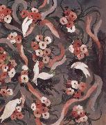 Marie Laurencin Pigeon and flowers oil